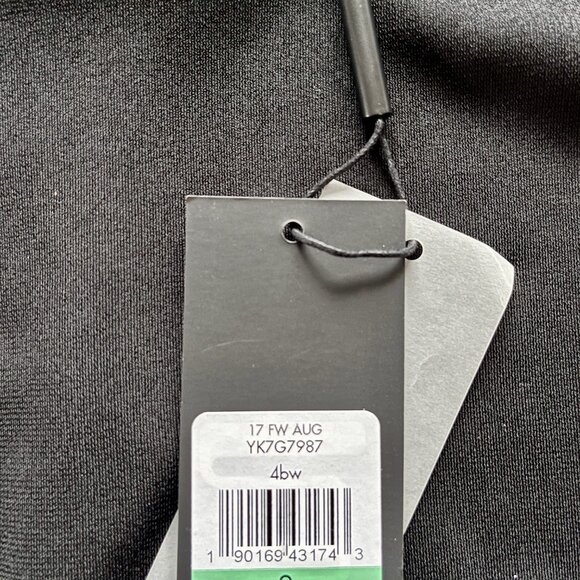 Karl Lagerfeld black dress with ivory ruffled sleeves NWT - Picture 7 of 7